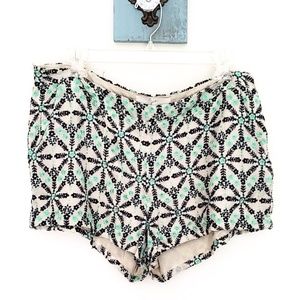JOIE embroidered shorts 12 14 mint navy